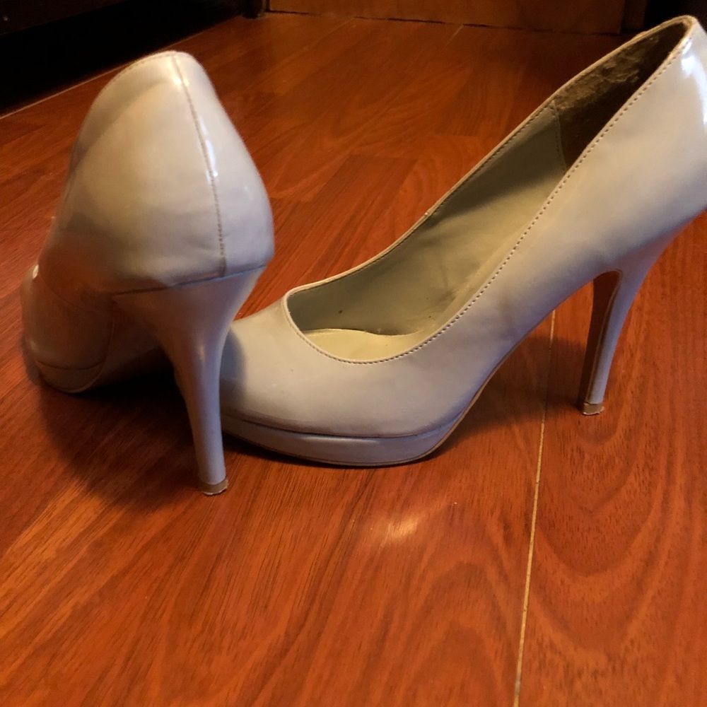 Grey Pumps w/ Platform